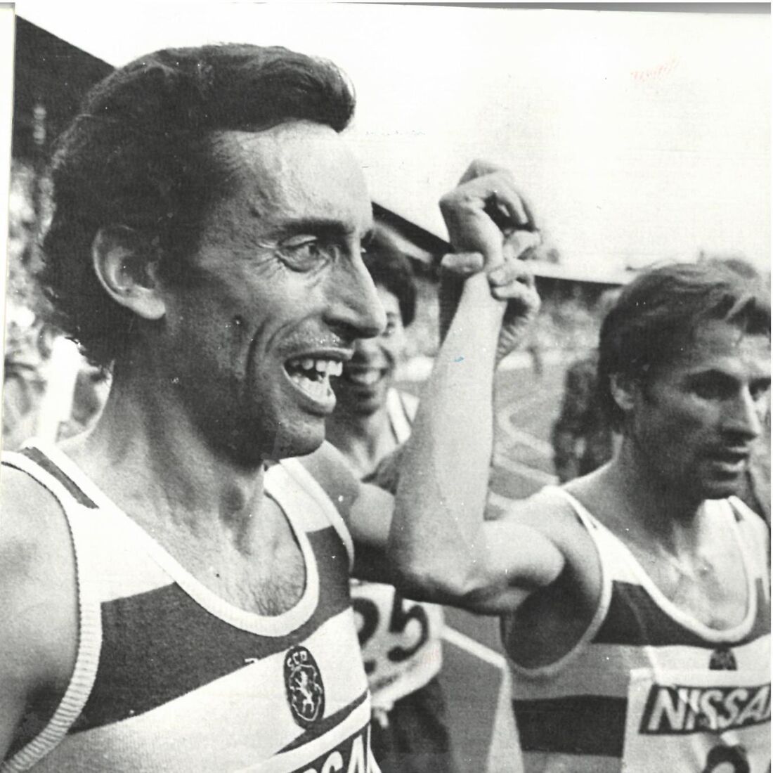 Fernando Mamede e Carlos Lopes no Mundial de Estocolmo