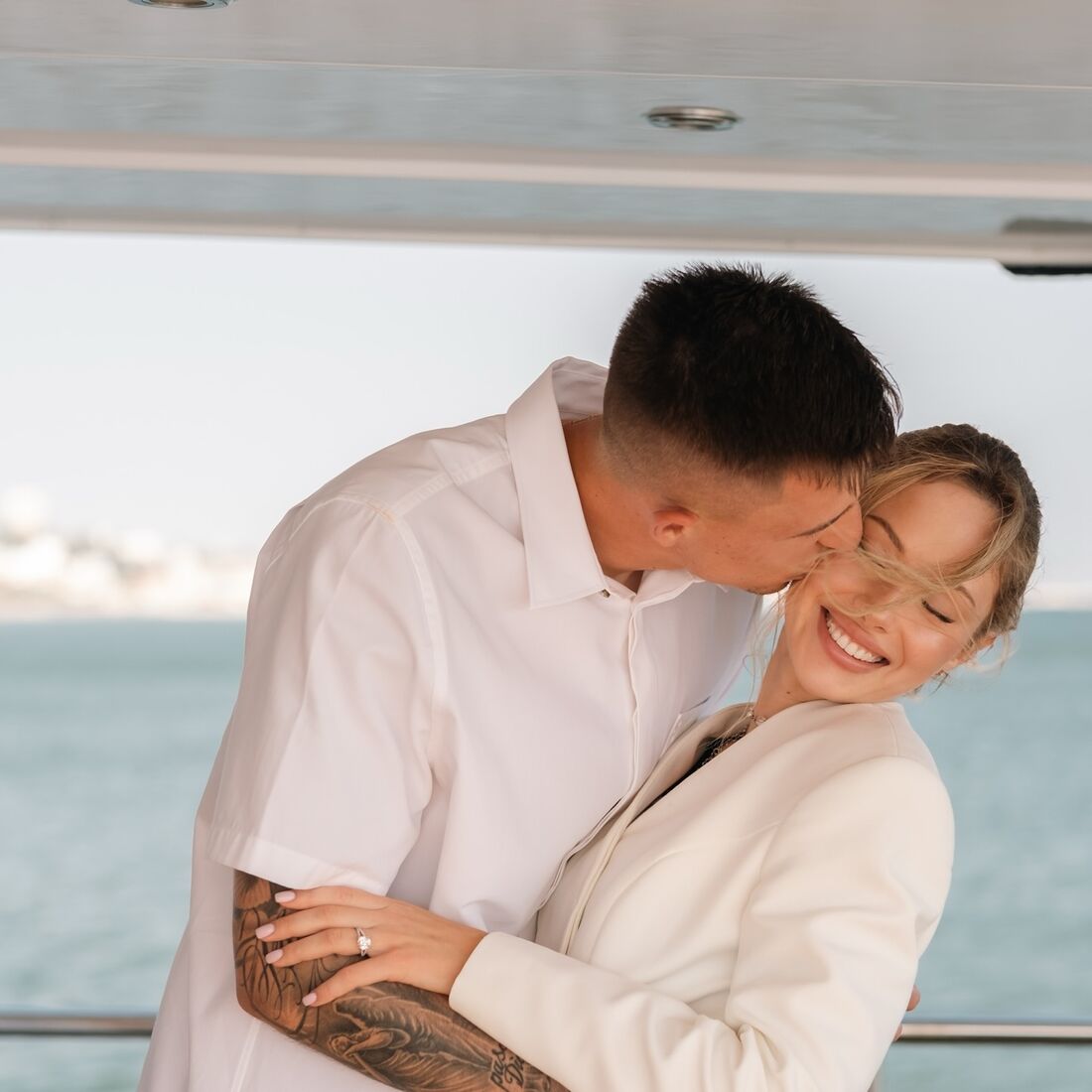 Anatoliy Trubin e a mulher, Maryna