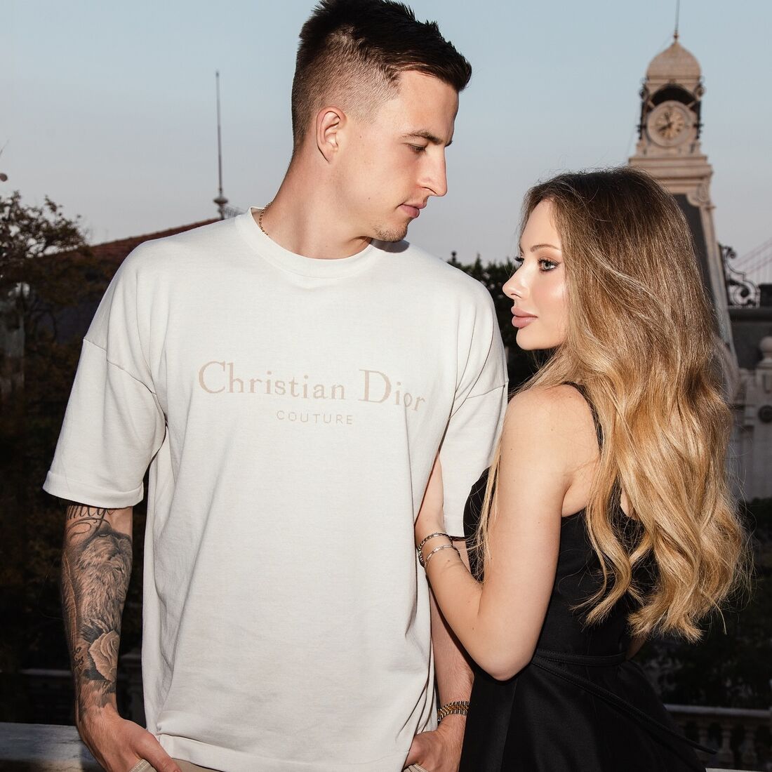 Anatoliy Trubin e a mulher, Maryna