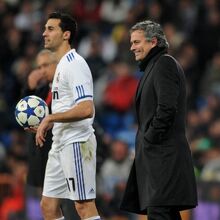 José Mourinho e Álvaro Arbeloa no Real Madrid