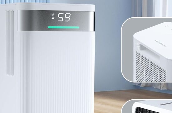 Desumidificador silencioso e de baixo consumo HAUSHOF