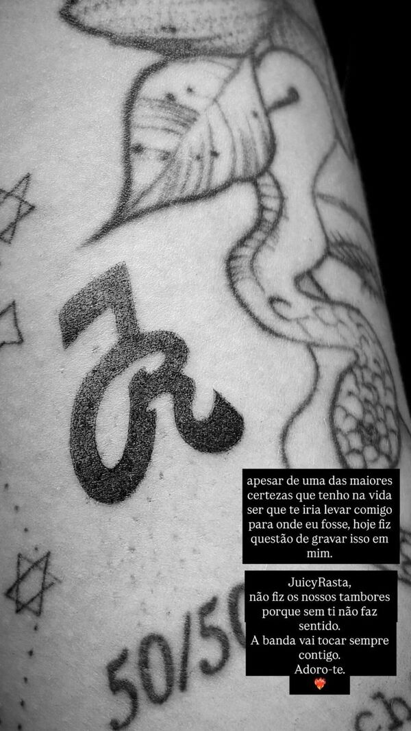 tatuagem de Sofia Manique para Maycon