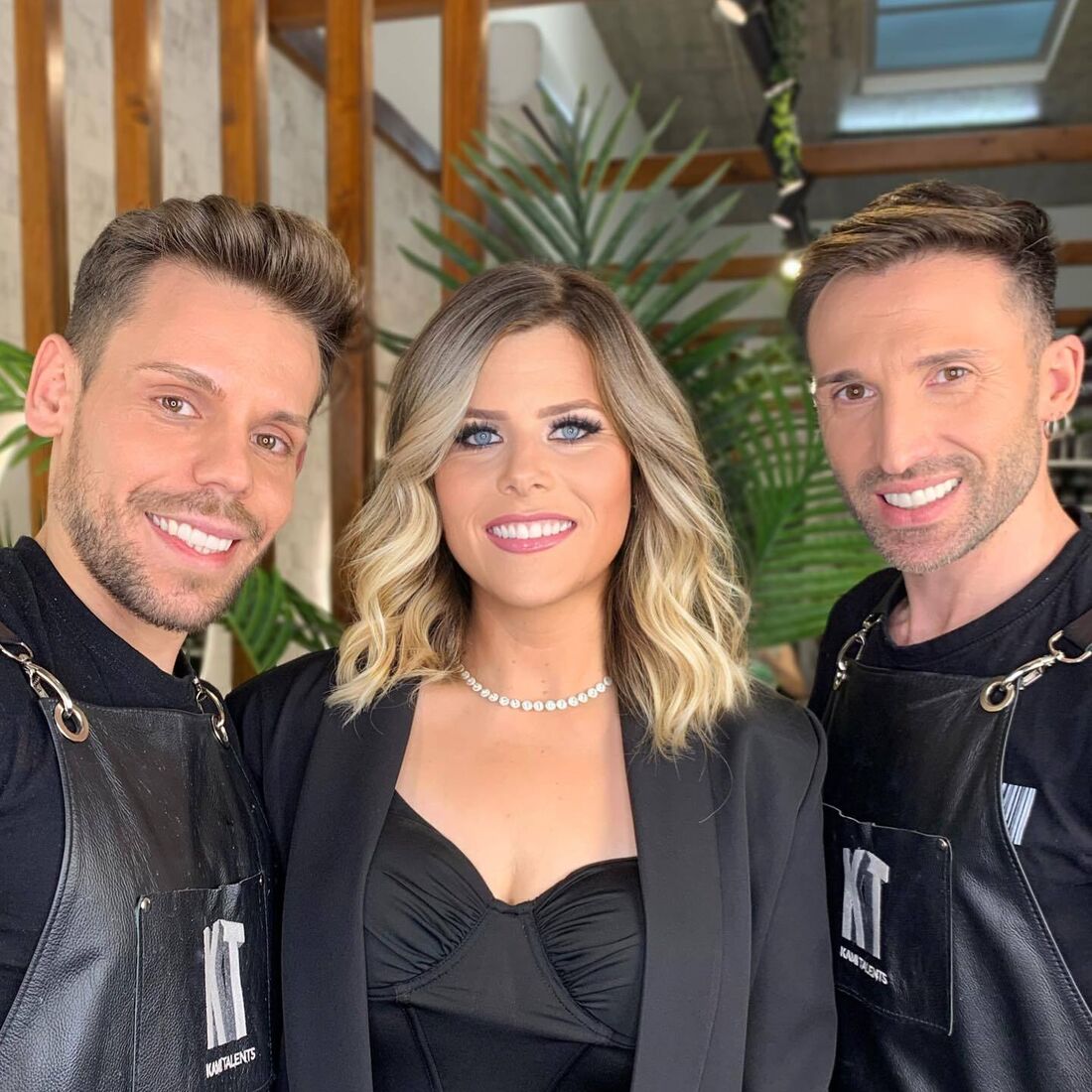 Noélia Pereira entre o casal João Calado e Filipe Delgado