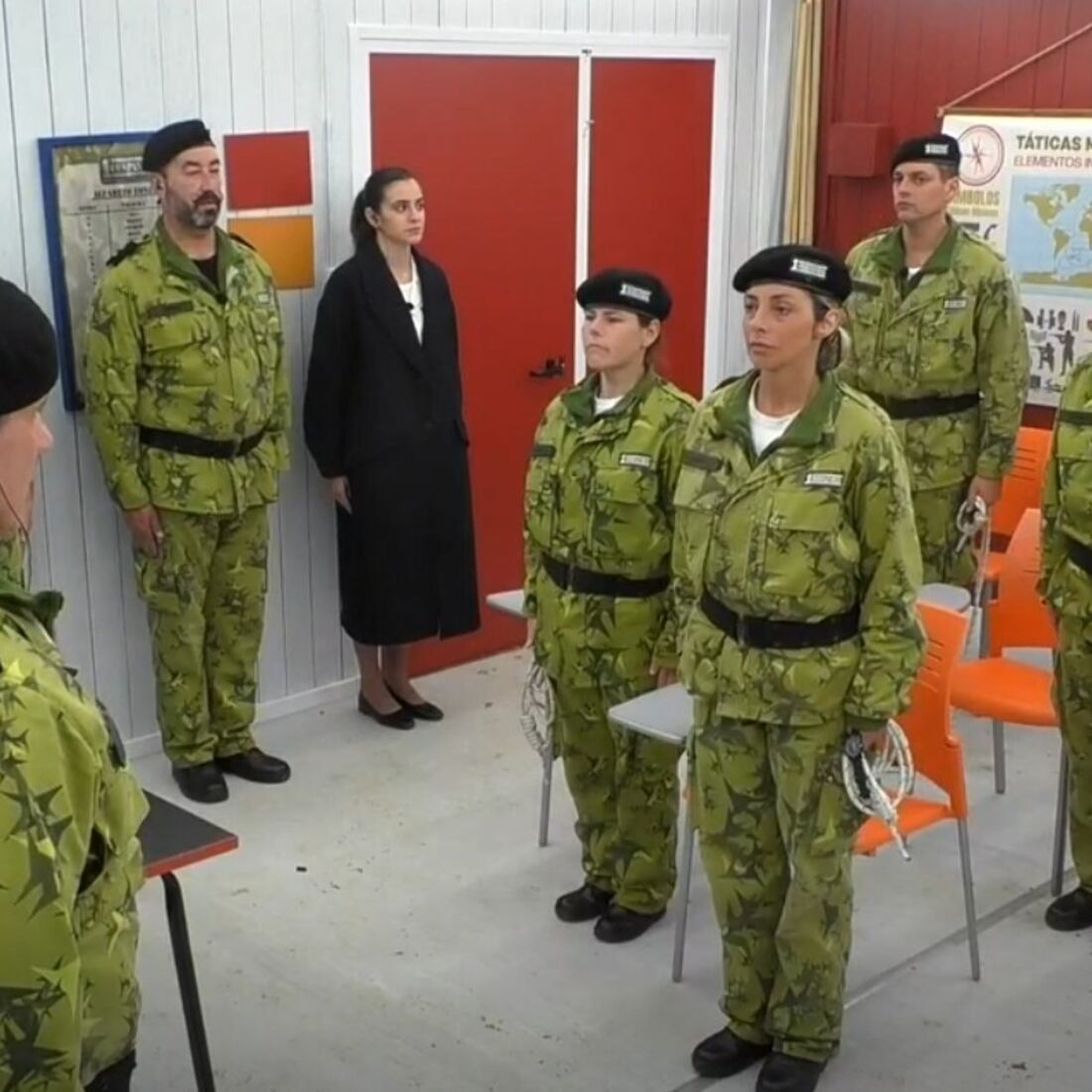 O momento da despedida da 1.ª Companhia