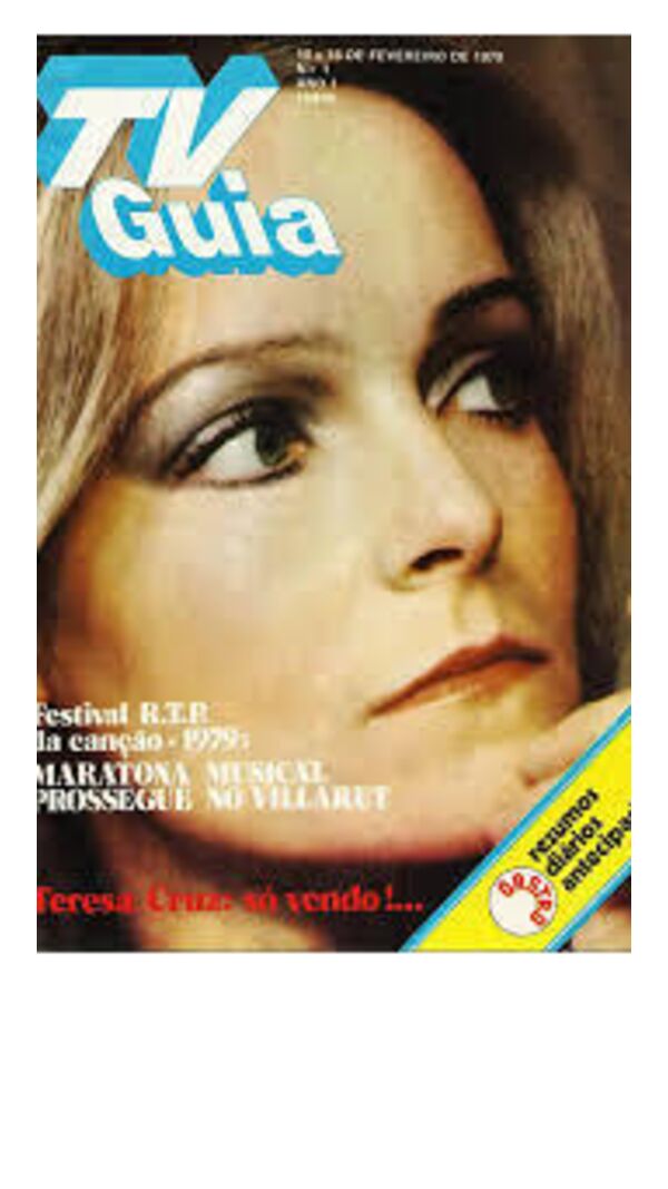 Revista TV Guia: primeira capa com Teresa Cruz 