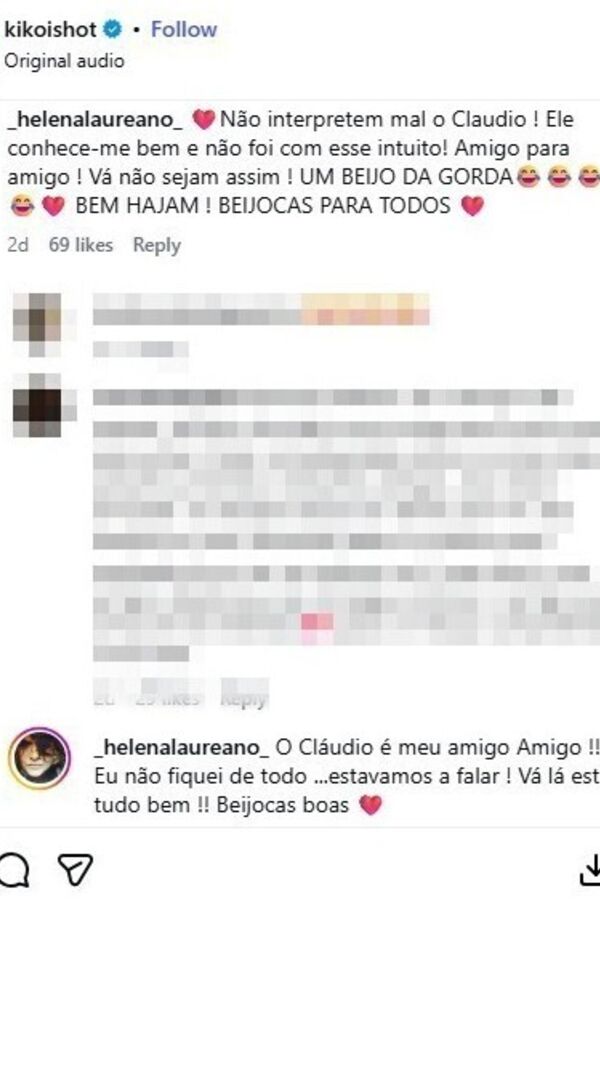 Helena Laureano, Cláudio Ramos, story