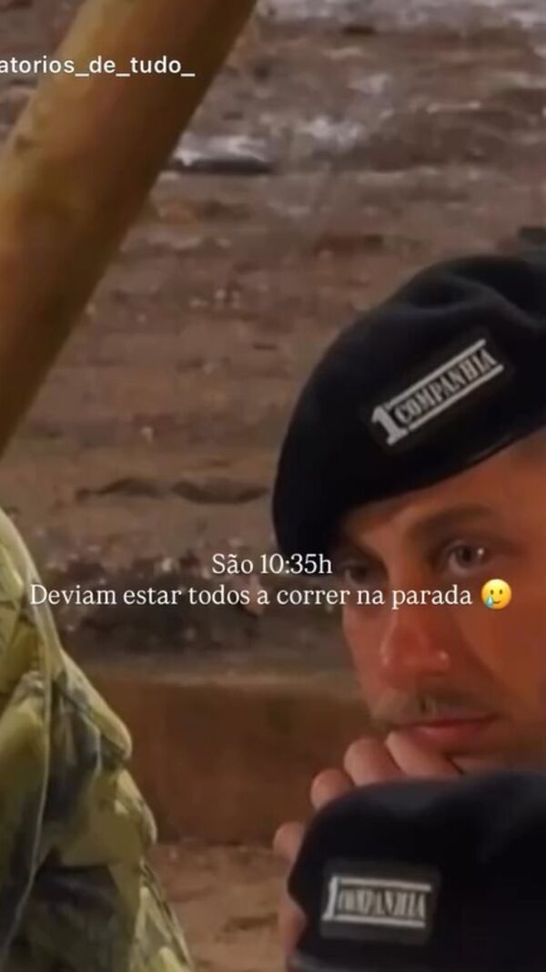 Frame da mensagem da enfermeira Catarina, republicada pelo instrutor Andrade