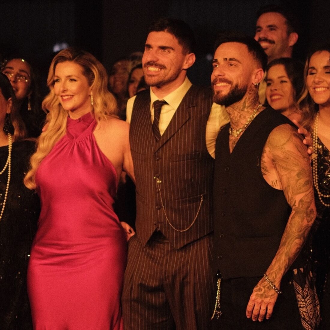 Ruben Neves e Débora Lourenço ao lado de Diogo Piçarra