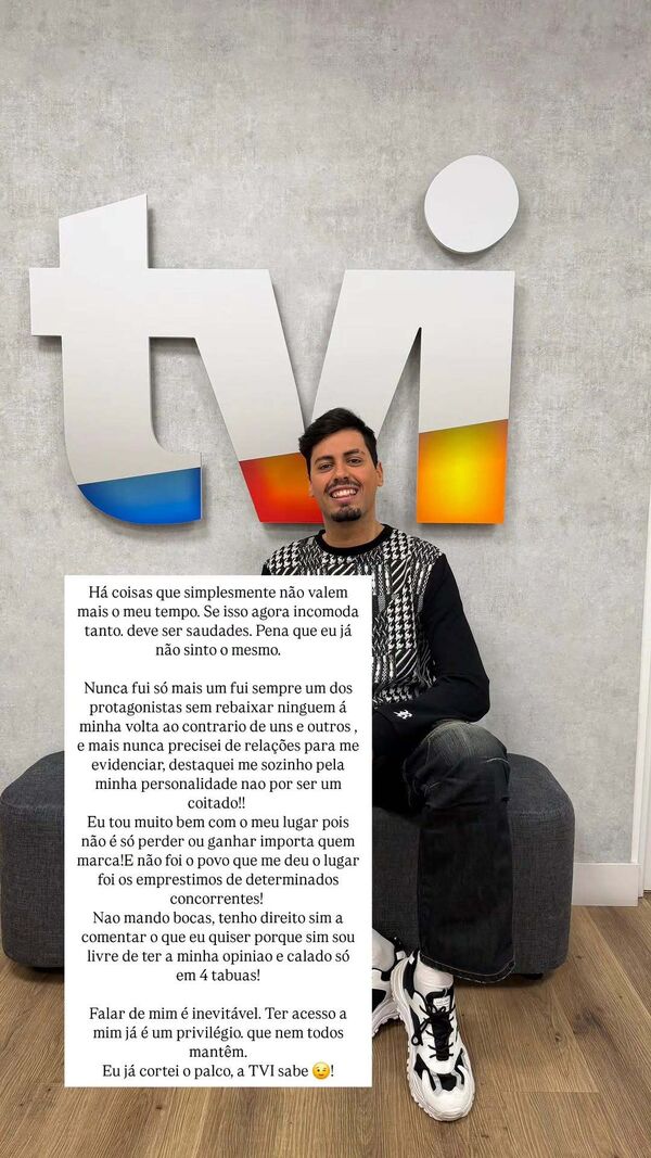 Leandro Martins reage a comentários e garante que já 'cortou o palco' à TVI