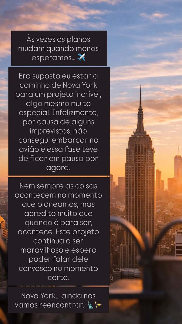 Catarina Quintas adia projeto em Nova Iorque devido a imprevistos