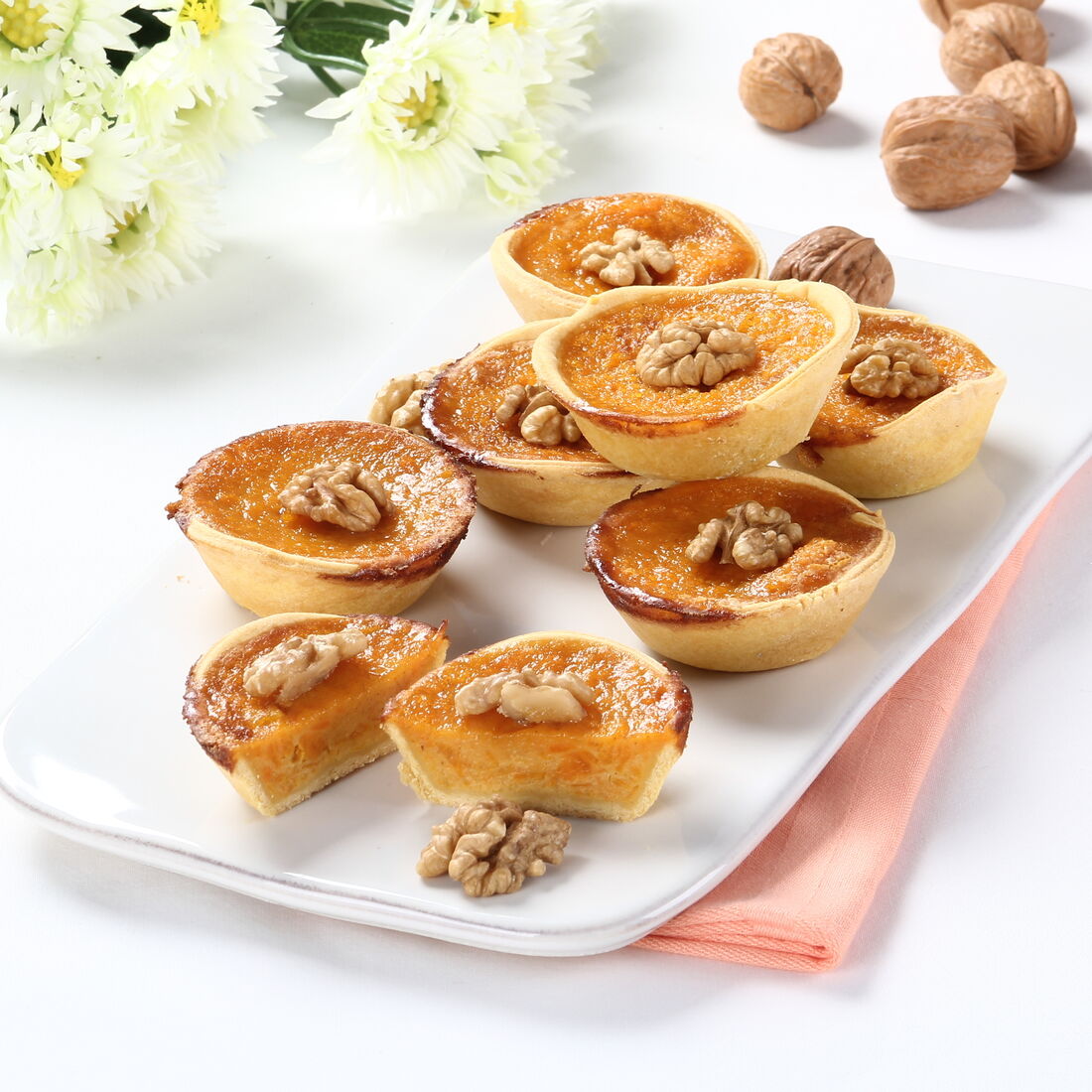 Queijadas de abóbora com nozes, um doce tradicional português