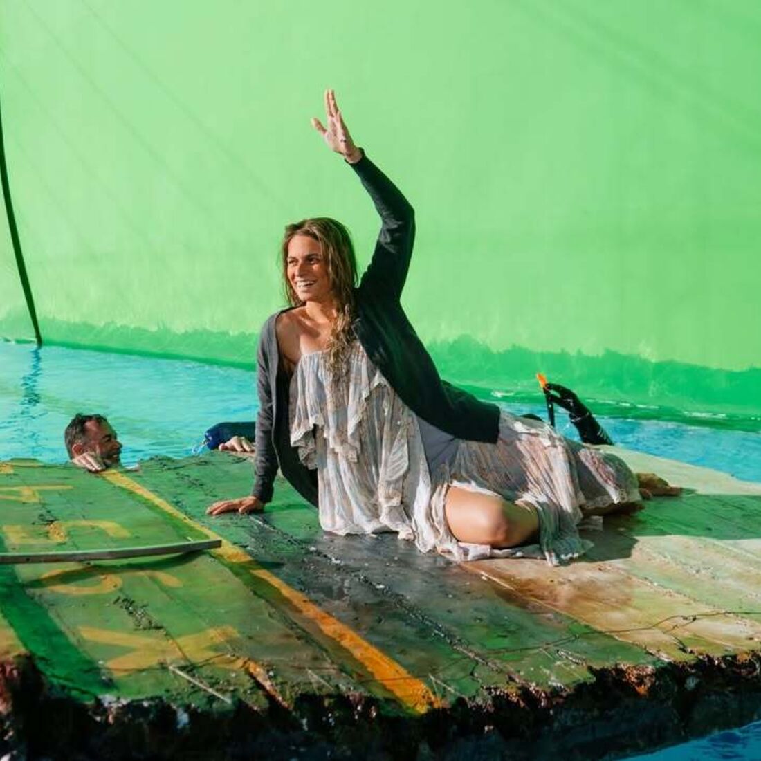 Benedita Pereira grava cena da novela Terra Forte, onde interpreta Flor