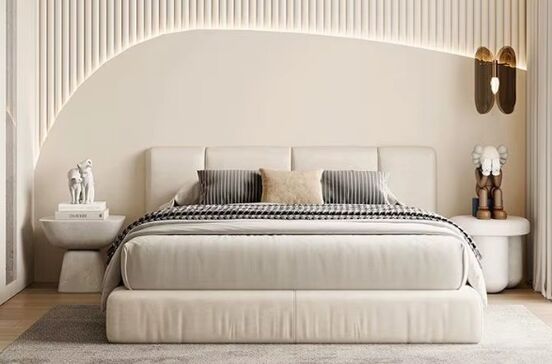 Quarto confortável com candeeiro inteligente com ventoinha invisível em promoção na AliExpress