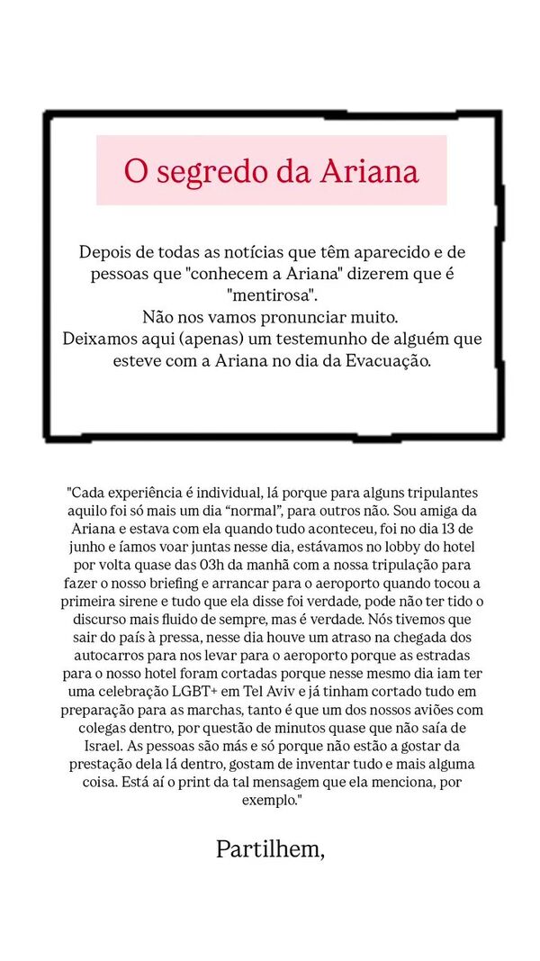 Ariana, story, segredo