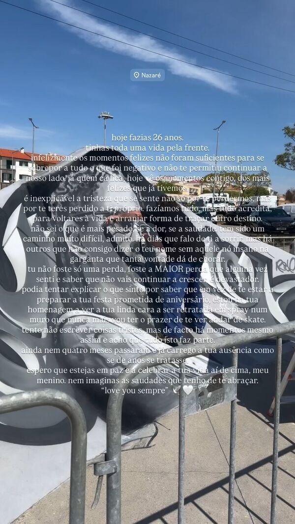 Mensagem de Sofia Manique a Maycon