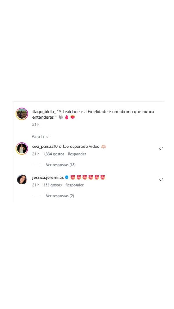 o comentário de Eva no post de Tiago