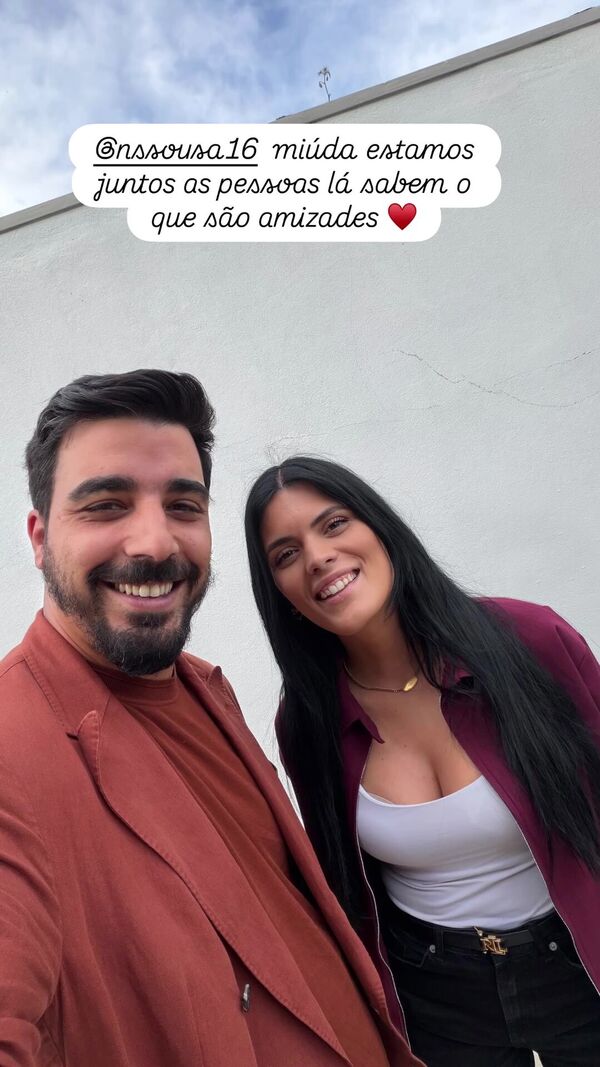 Rui Filipe com a amiga Nadine