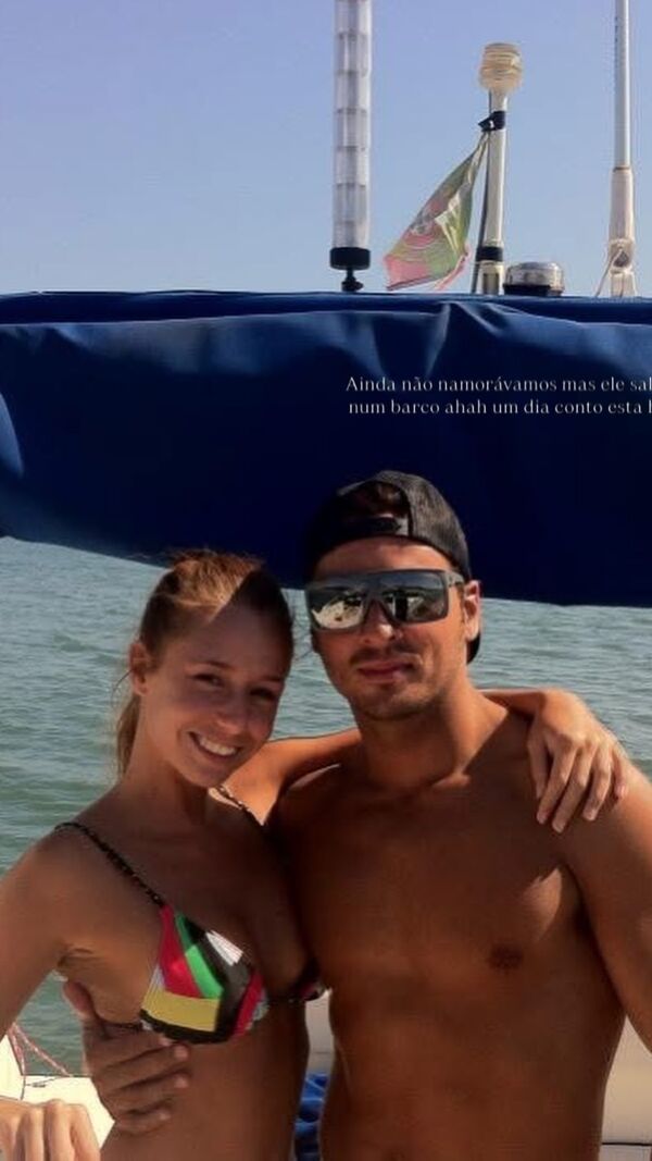 Sofia Arruda recorda dia em que David Amaro a salvou num barco antes de namorarem