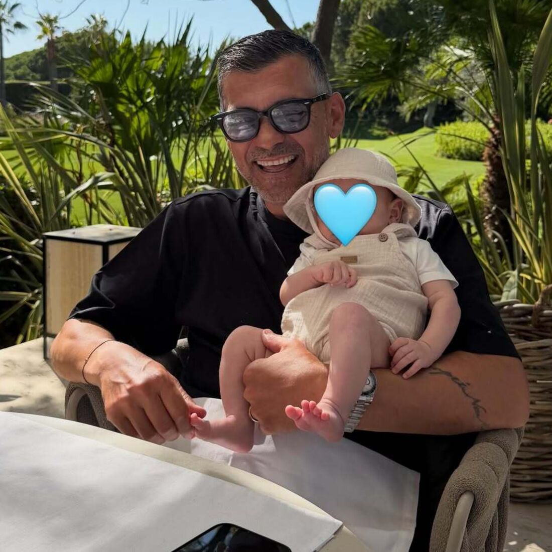 Sérgio Conceição com o neto
