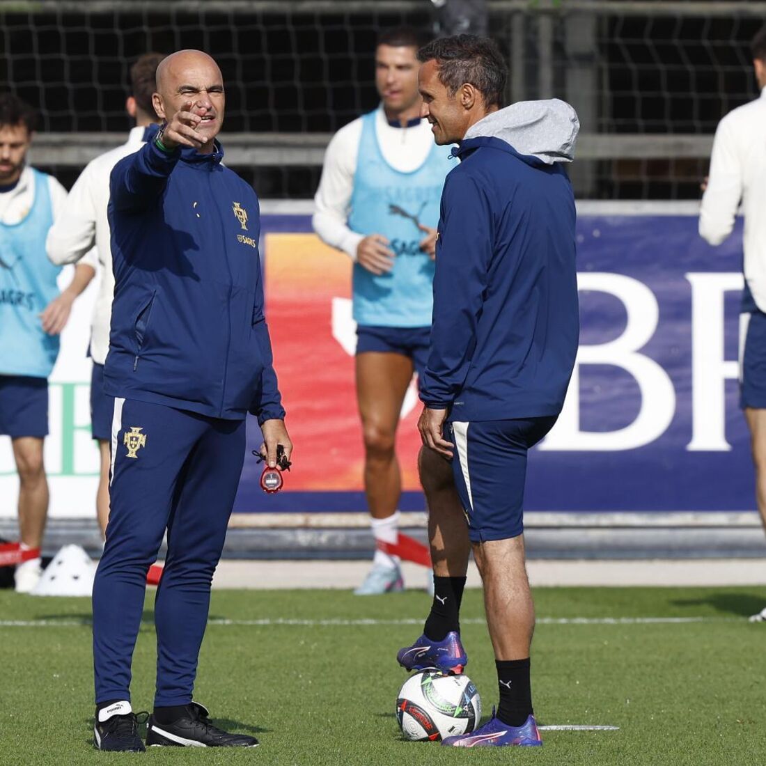 Roberto Martínez e Ricardo Carvalho 