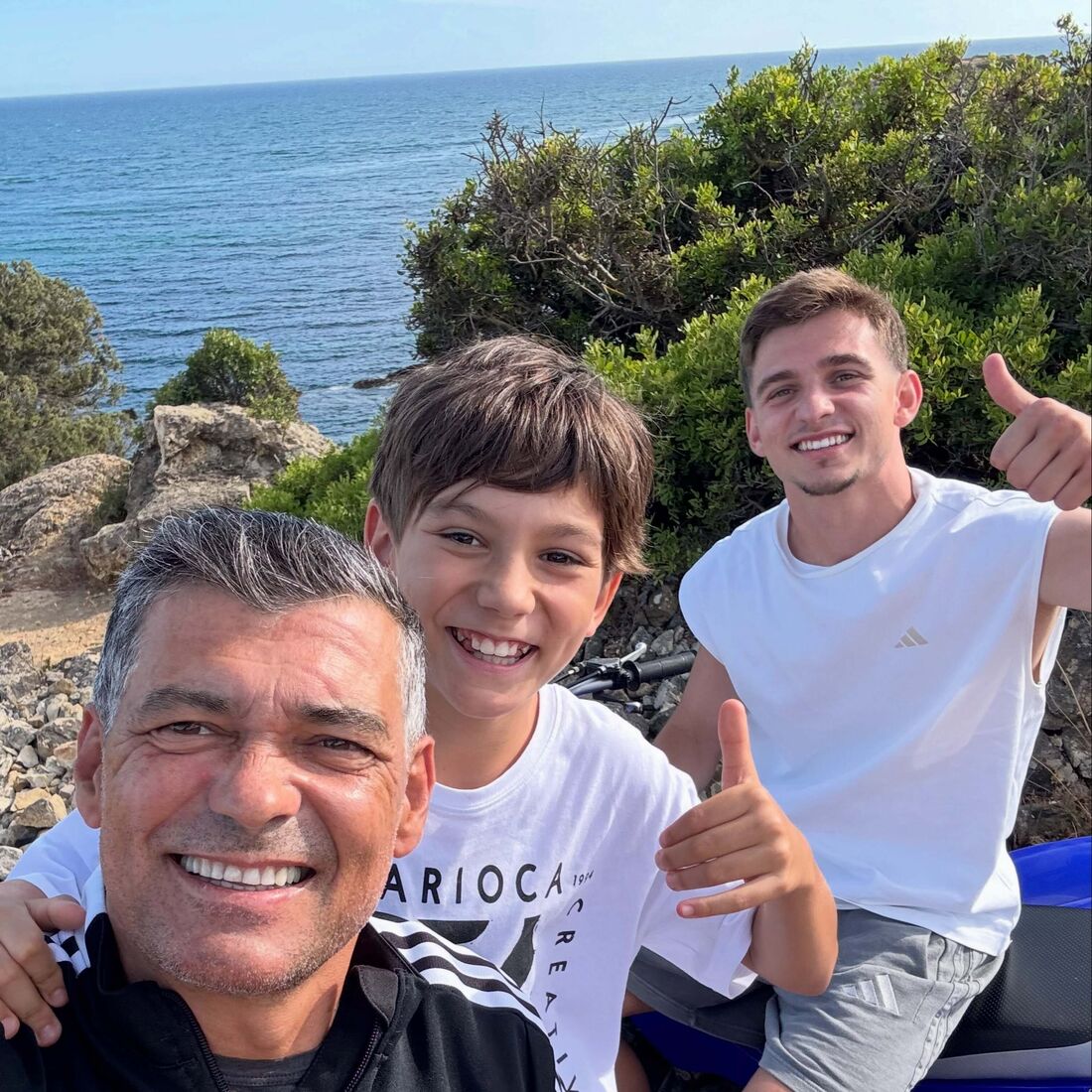 Sérgio Conceição e Francisco Conceição nas férias