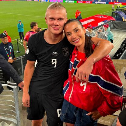 Erling Haaland e Isabel Haugseng Johansen