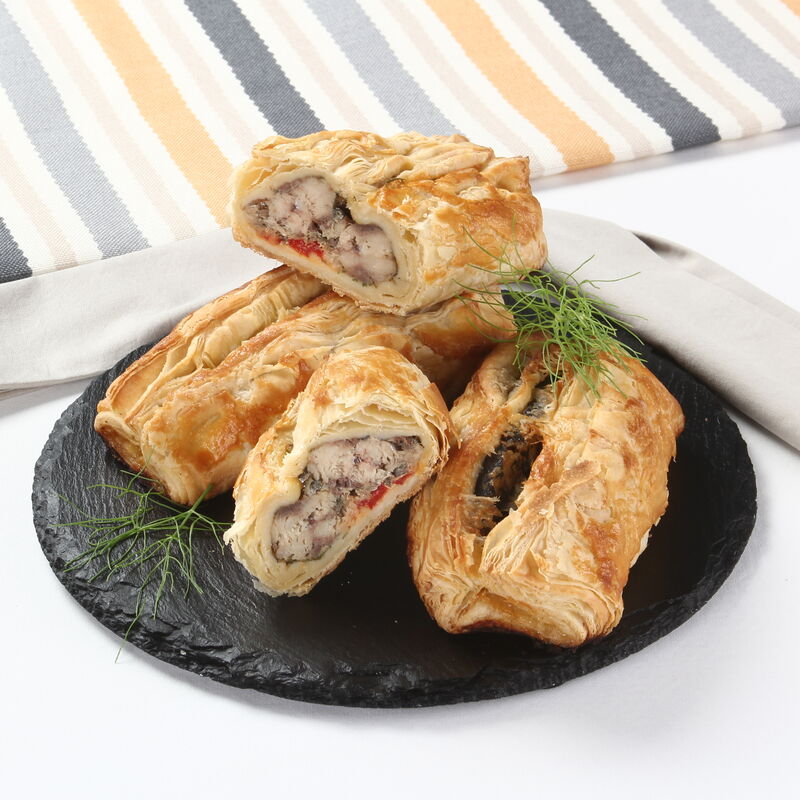 Pastéis de cavala em massa folhada com ervas