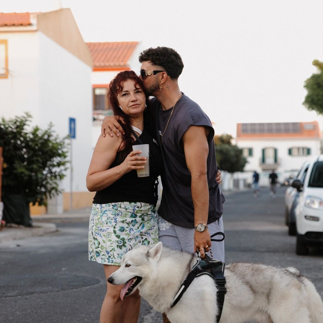 Tiago Blela e a mãe Natércia