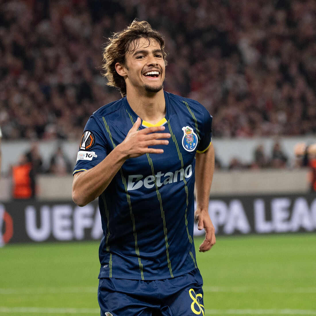 FBL- UEFA Europa League Round of 16 first leg 2025-26 Stuttgart - FC Porto Rodrigo Mora (FC Porto) scores the