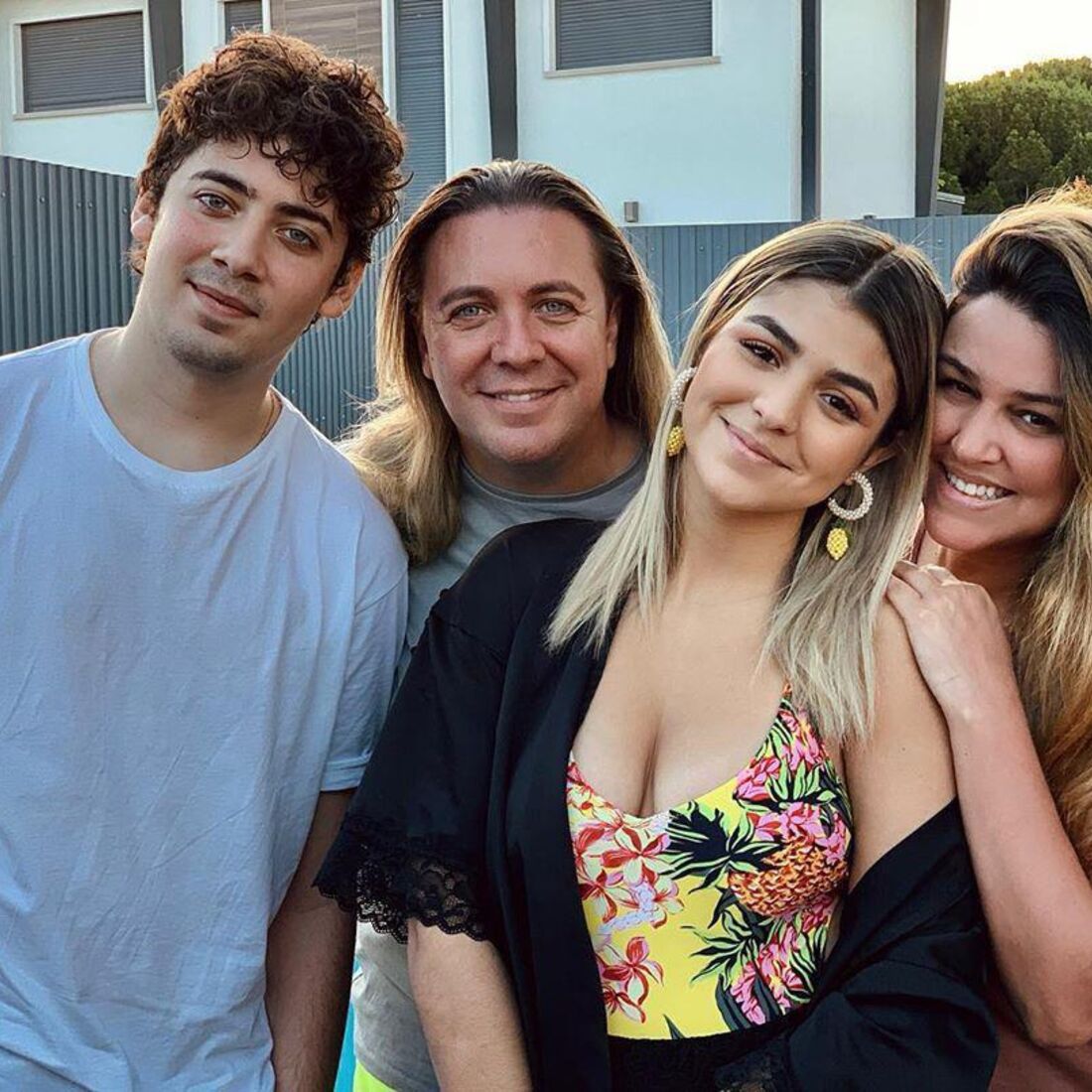 Rui Bandeira e Siara Holanda com os filhos, Bárbara e Tiago