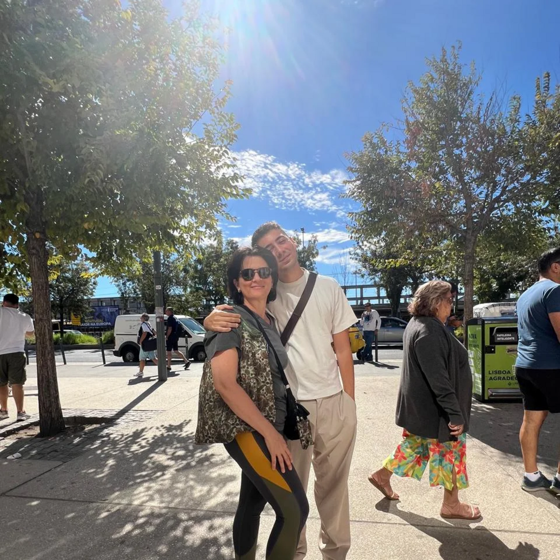 Tiago Bandeira com a mãe, Danielle Barreto