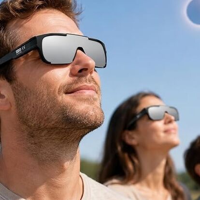 Óculos de proteção para ver eclipse solar
