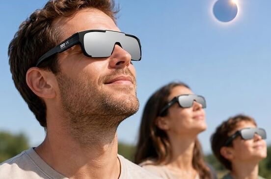 Óculos de proteção para ver eclipse solar