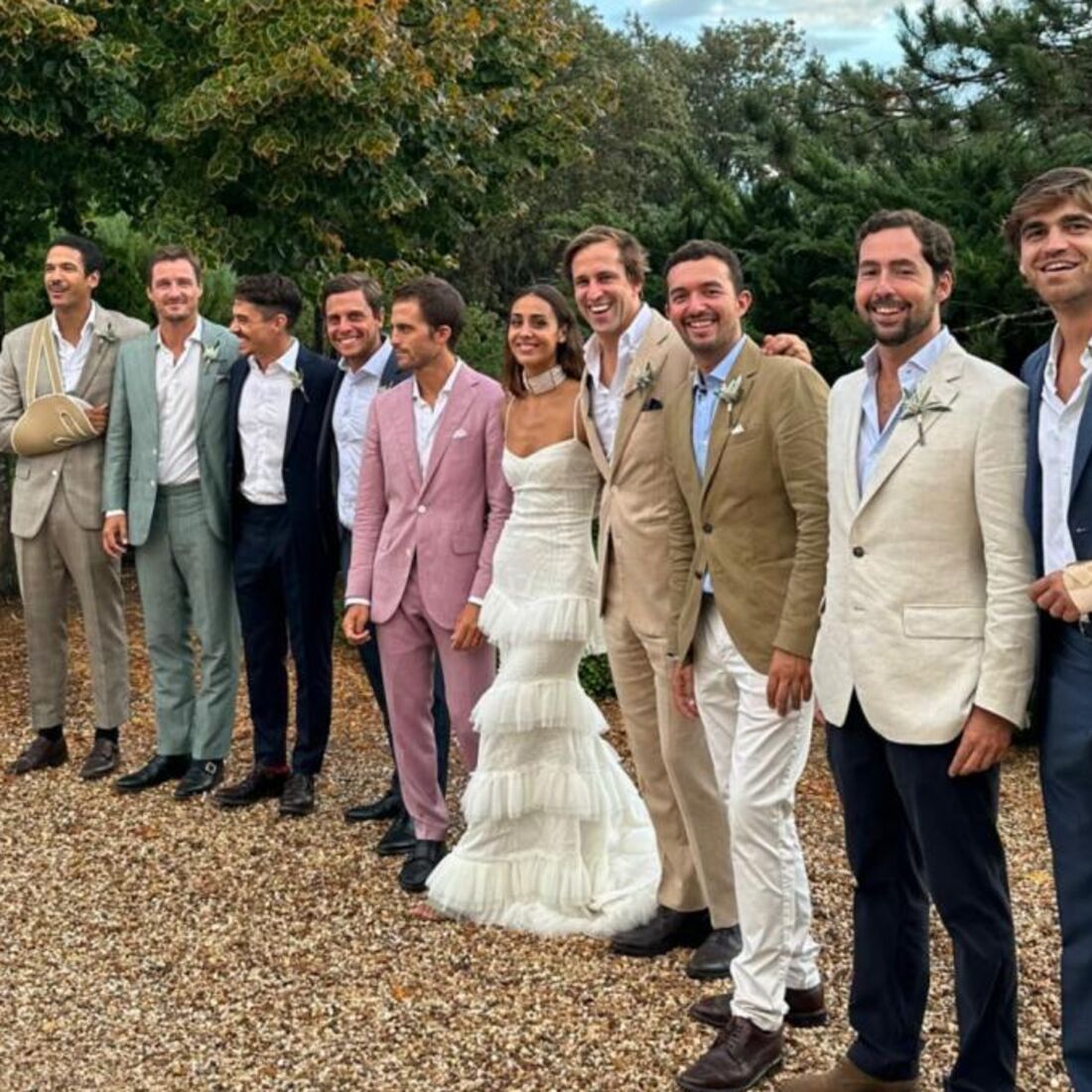 O casal com os padrinhos