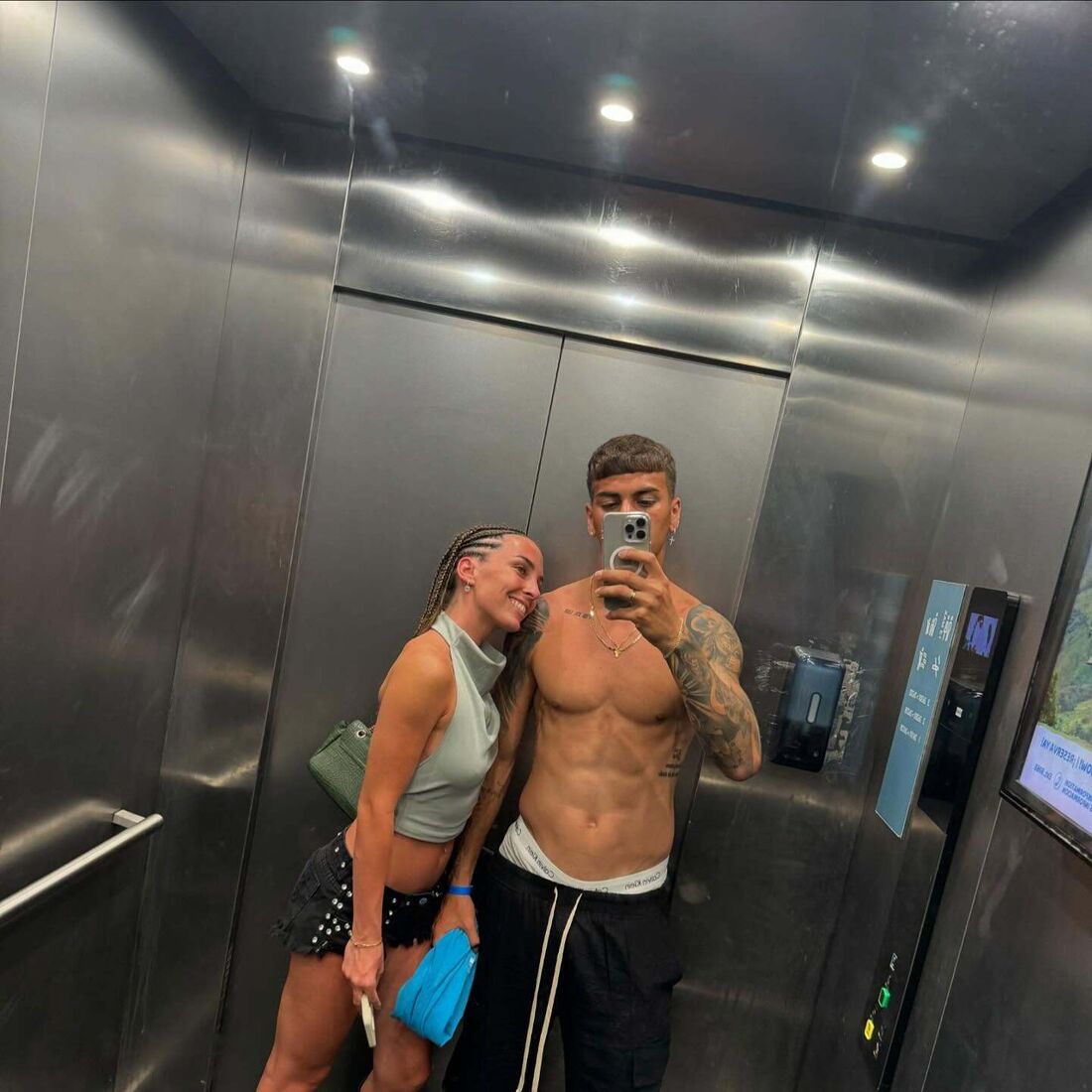 Enzo Barrenechea com a namorada, Julieta