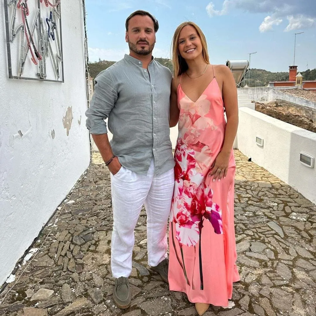 Miguel Vicente e a irmã, Emília