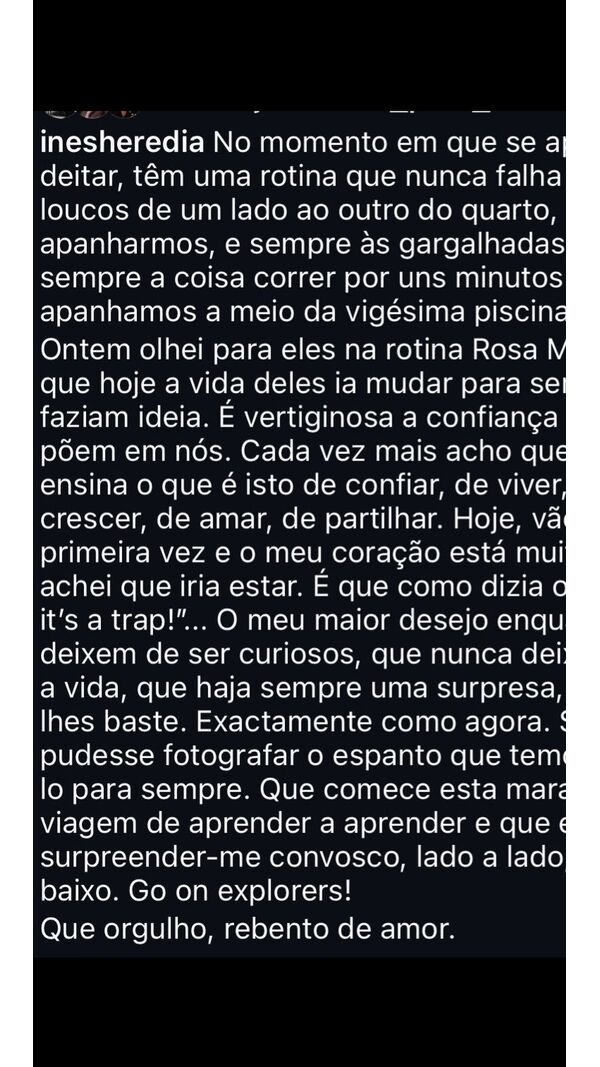 Reflexão de Inês Herédia